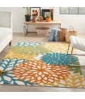Nourison Aloha Area Rug ALH05 Turquoise Multicolor