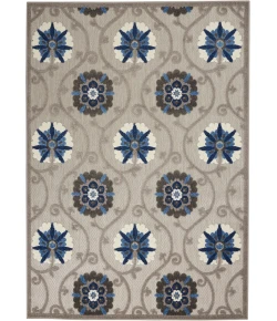 Nourison Home Aloha ALH19 Grey Blue 3 ft. 6 in. X 5 ft. 6 in. Area Rug