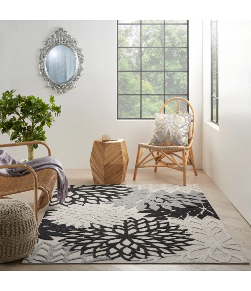 Nourison Aloha Area Rug ALH05-Black White