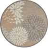 Nourison Home Aloha ALH05 Natural 4 ft. Round Area Rug