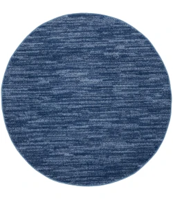 Nourison Home Nourison Essentials NRE01 Navy Blue 4 ft. Round Area Rug