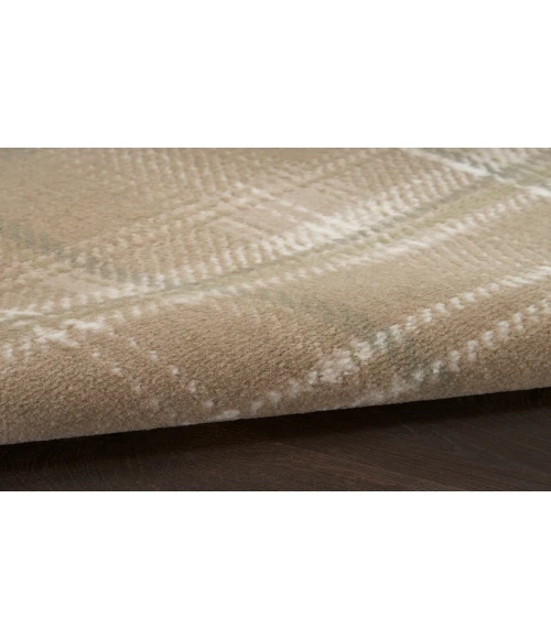 Nourison Grafix Taupe GRF03 8 ft. Round Rug
