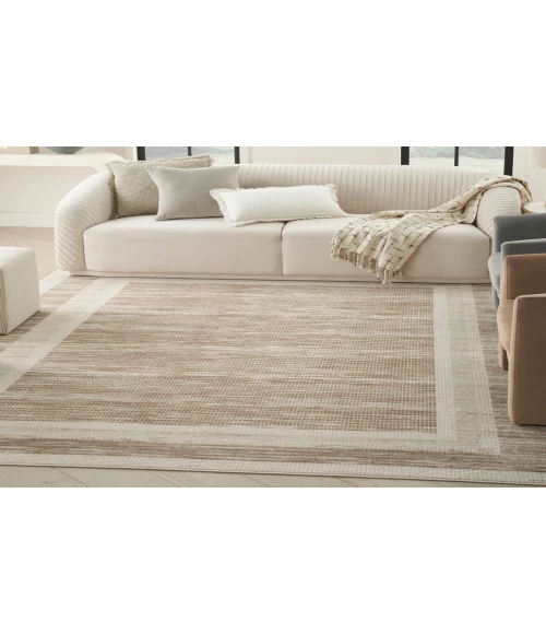 Nourison Serenity Home Mocha Ivory SRH07 7 ft. 10 in. X 9 ft. 10 in. Rectangle Rug