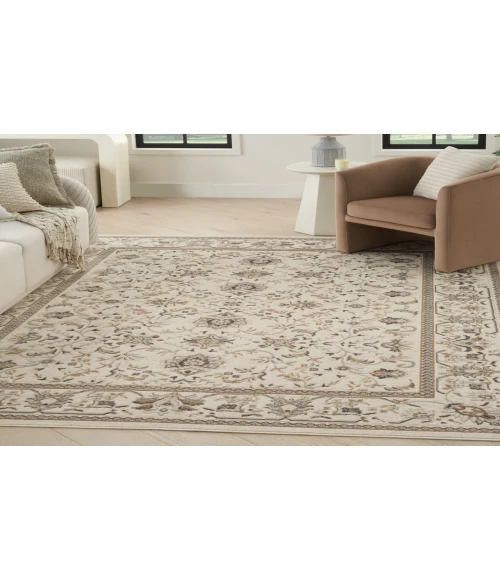 Nourison Serenity Home Ivory Mocha SRH02 5 ft. 3 in. X 7 ft. 3 in. Rectangle Rug