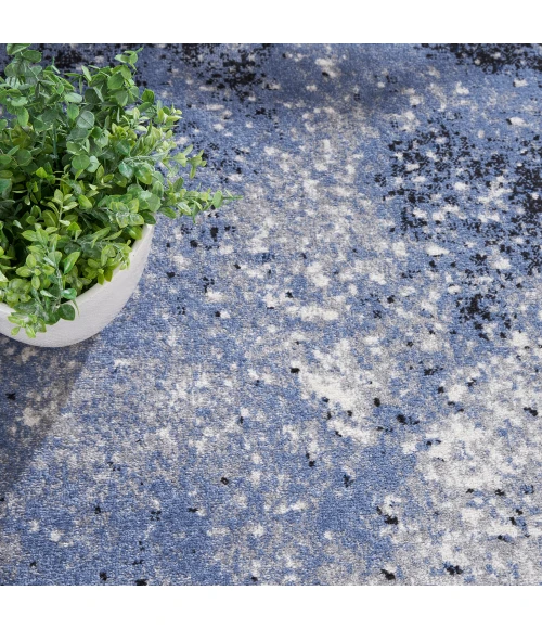 Nourison Passion Area Rug PSN10 Light Blue Black