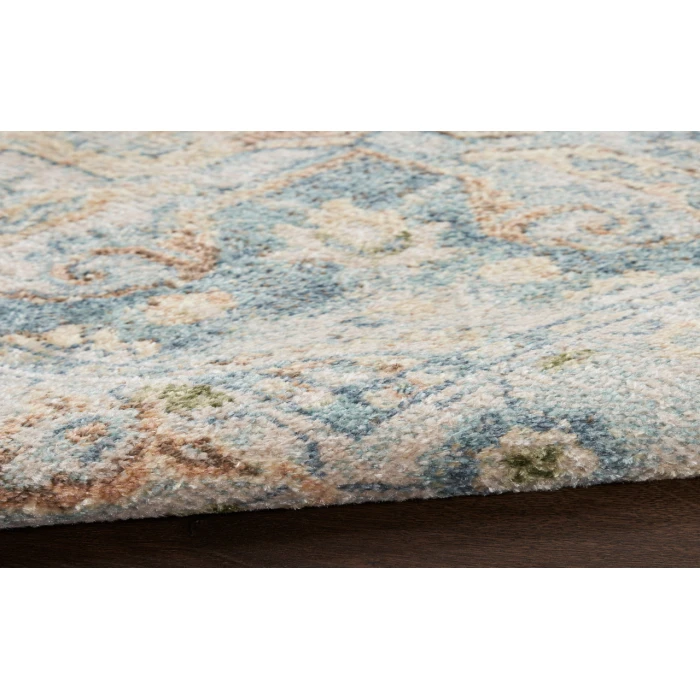 Nourison Astra Machine Washable Beige Blue ASW12 4 ft. X 6 ft. Rectangle Rug