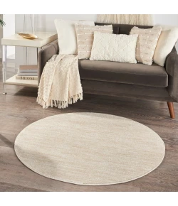 Nourison Home Nourison Essentials NRE01 Ivory Beige 4 ft. Round Area Rug
