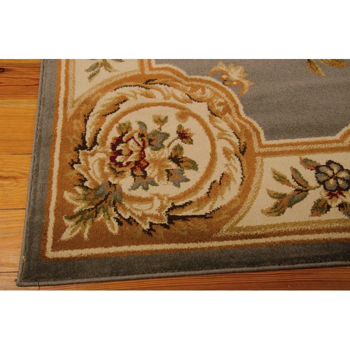 Nourison Paramount Grey Blue PAR37 2ft.2in. x 7ft.3in. Rect. Rug