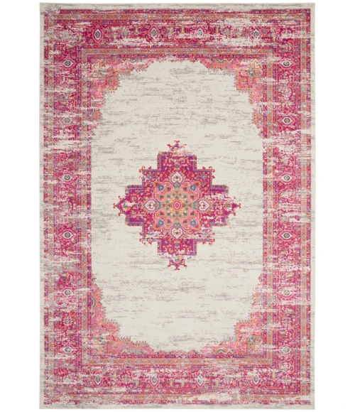Nourison Passion Area Rug PSN03 Ivory/Fuchsia 12' x 18'