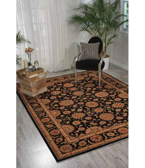 Nourison Home Living Treasures Black LI05 5ft.6in. x 8ft.3in. Rect. Rug