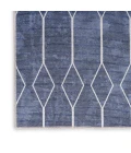 Nicole Curtis Machine Washable Series 1 Area Rug SR107 Navy