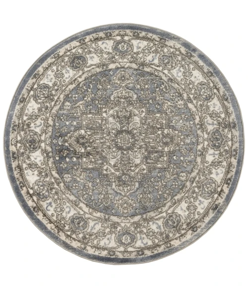 Nourison Quarry Blue QUA05 4 ft. X Round Rug
