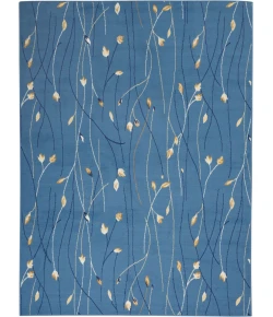 Nourison Home Grafix GRF15 Light Blue 6 ft. X 9 ft. Area Rug