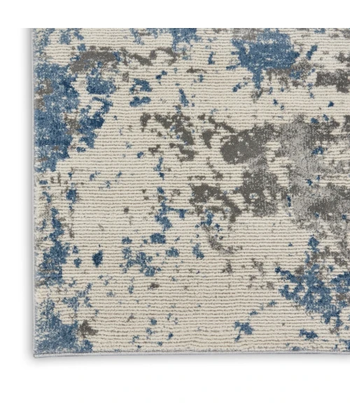 Nourison Rustic Textures Runner Area Rug RUS08-Grey/Blue
