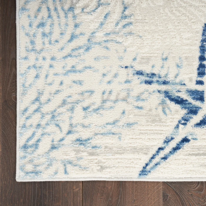 Nourison Seaside Ivory Grey Blue SDS04 6 ft. X 9 ft. Rect. Rug
