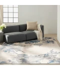 Calvin Klein Enchanting Area Rug ECH01 Ivory/Grey/Blue