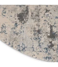 Nourison Rustic Textures Area Rug RUS07 Ivory Grey Blue 7'10" Round