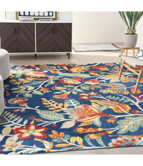 Nourison Allur Area Rug ALR09-Navy Multicolor