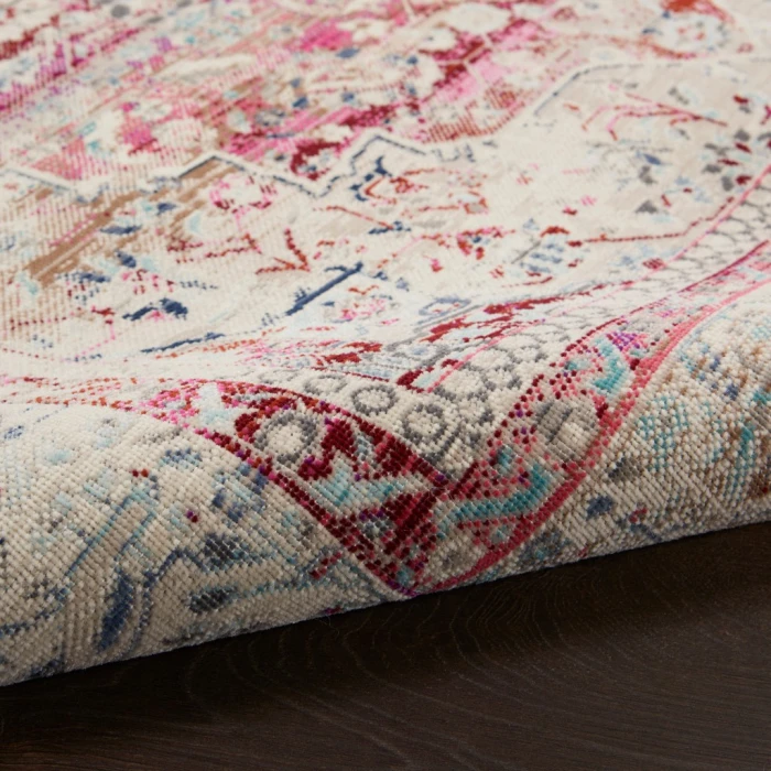 Nourison Vintage Kashan Area Rug VKA07-Red/Ivory