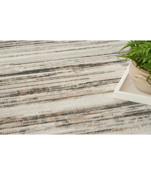 Nourison Serenity Home Ivory Beige SRH03 2 ft. 2 in. X 7 ft. 6 in. Rectangle Rug