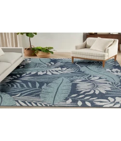 Nourison Home Garden Oasis GOA02 Navy 9 ft. X 12 ft. Area Rug