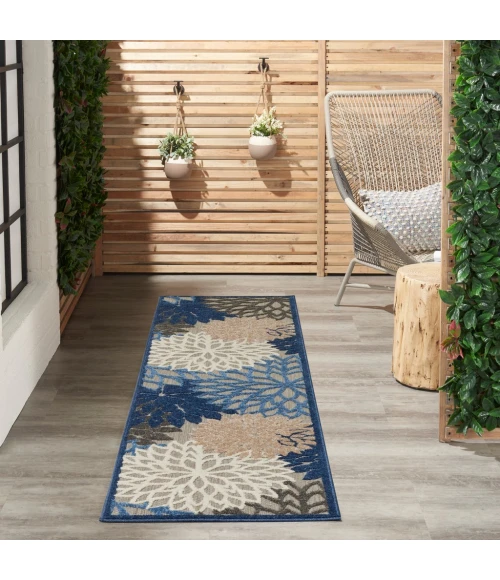 Nourison Aloha Runner Area Rug ALH05-Blue/Multicolor