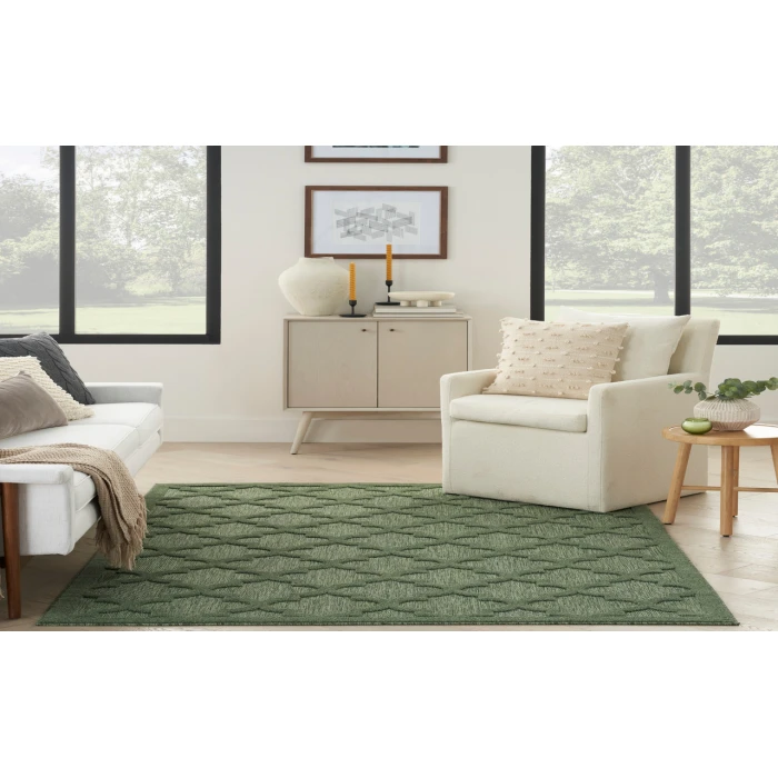 Nourison Easy Care Green NES01 4 ft. X 6 ft. Rectangle Rug