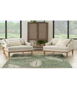 Nourison Home Garden Oasis GOA02 Green Ivory 5 ft. X 7 ft. Area Rug