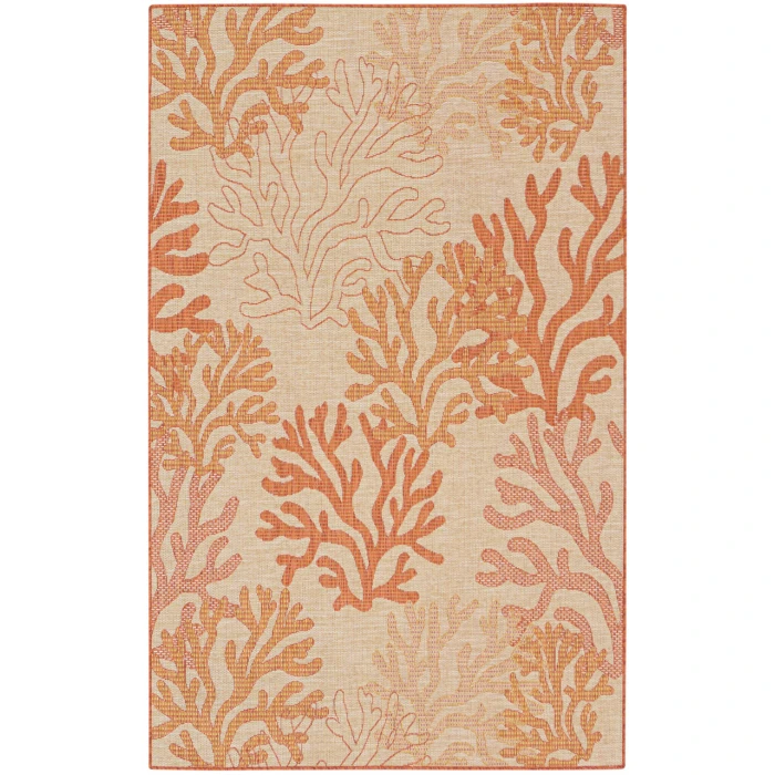 Nourison Garden Oasis Coral GOA05 4 ft. X 6 ft. Rectangle Rug