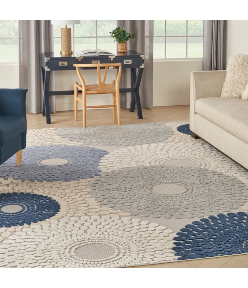 Nourison Aloha Area Rug ALH29 Blue/Grey
