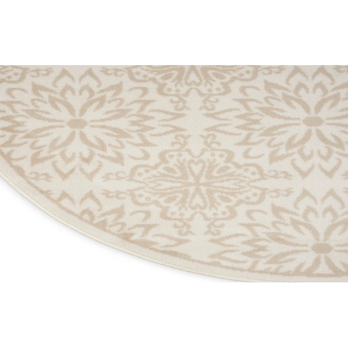Nourison Jubilant Ivory Beige JUB06 8 ft. Round Rug