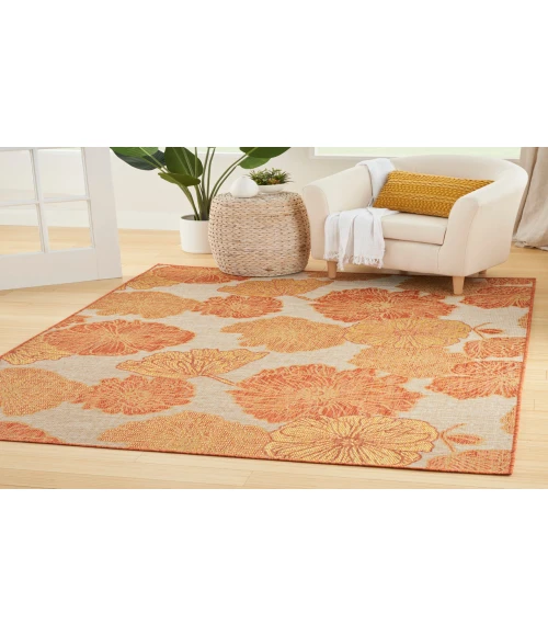 Nourison Garden Oasis Coral GOA04 5 ft. X 7 ft. Rectangle Rug
