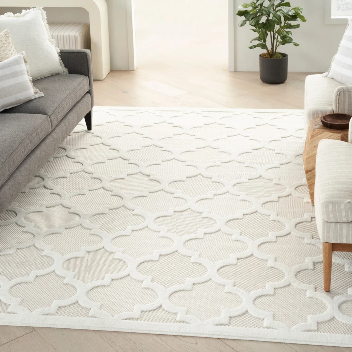 Nourison Easy Care Area Rug NES01 Ivory/White