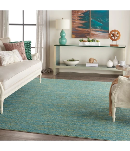 Nourison Nourison Essentials Blue Green Area Rug NRE01 Blue Green 10' x 14'