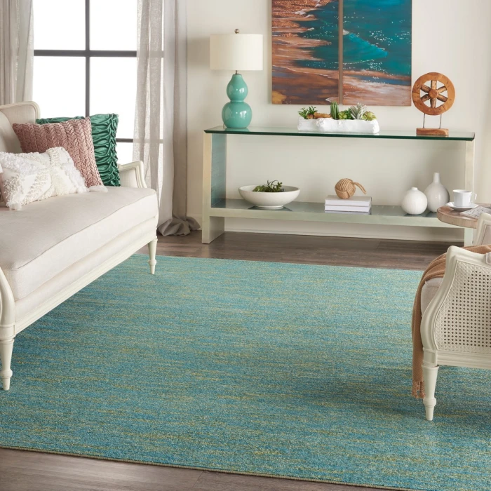 Nourison Nourison Essentials Blue Green Area Rug NRE01 Blue Green 10' x 14'
