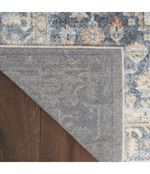 Nourison Astra Machine Washable Area Rug ASW11 Grey/Gold