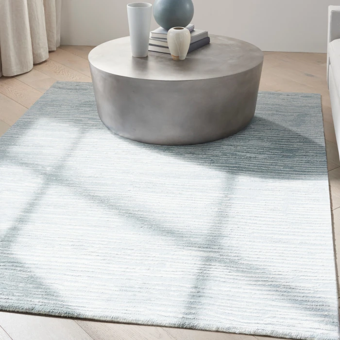 Calvin Klein Linear Area Rug LNR01 Light Blue