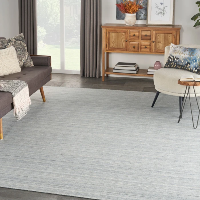 Nourison Interweave Light Blue IWV01 8 ft. X 10 ft. Rect. Rug