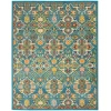 Nourison Home Allur ALR03 Turquoise Ivory 9 ft. X 12 ft. Area Rug