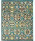 Nourison Allur Area Rug ALR03-Turquoise Ivory