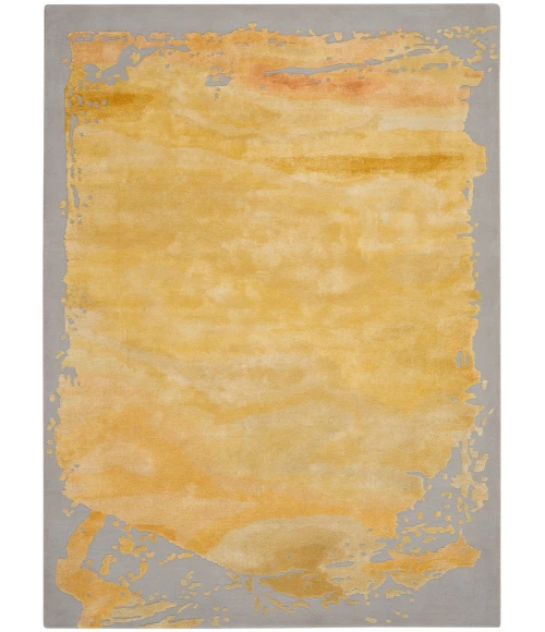 Nourison Prismatic Area Rug PRS19 Grey/Gold 5'6" x 7'5"