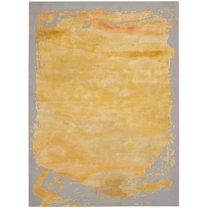 Nourison Prismatic Area Rug PRS19 Grey/Gold 5'6" x 7'5"