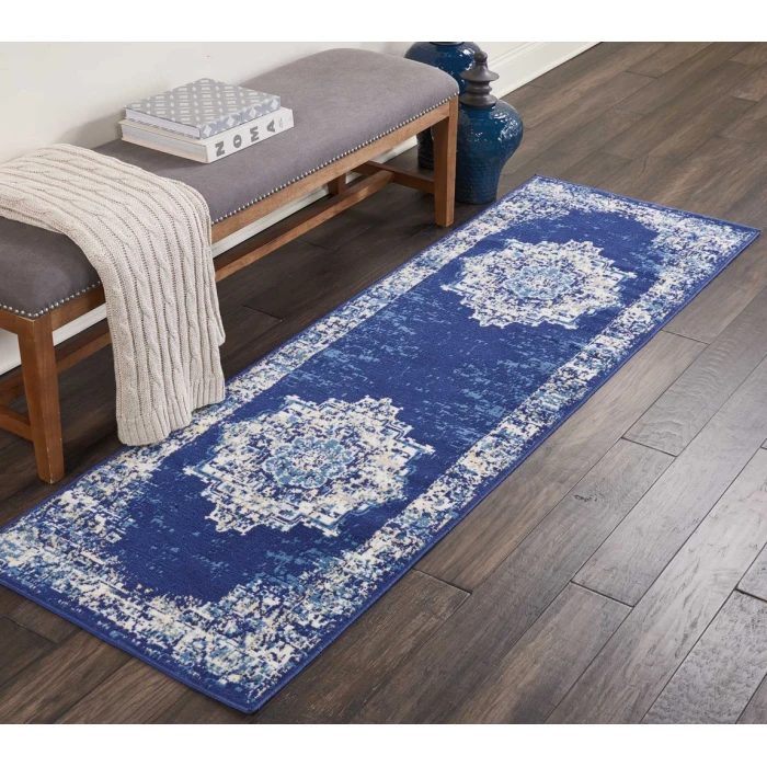 Nourison Grafix Runner Area Rug GRF14-Navy Blue