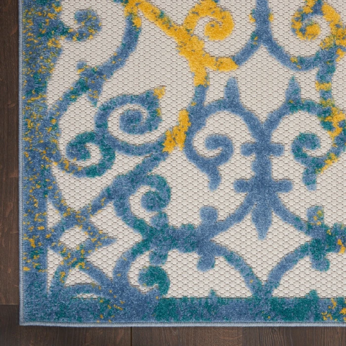 Nourison Aloha Area Rug ALH21 Ivory Blue 12' x 15'