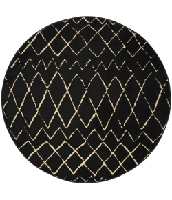 Nourison Home Grafix GRF04 Black 5 ft. 3 in. Round Area Rug