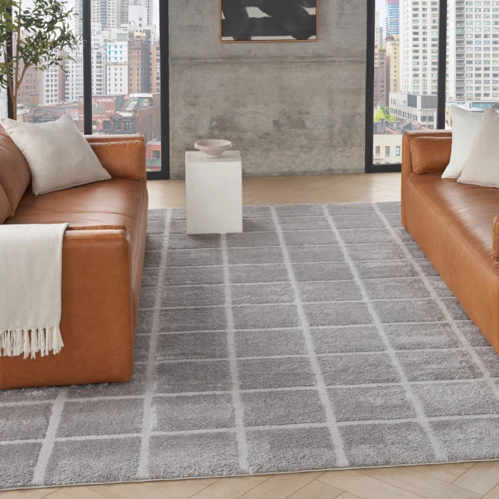 DKNY West End Ave Grey WTE01 8 ft. X 10 ft. Rect. Rug