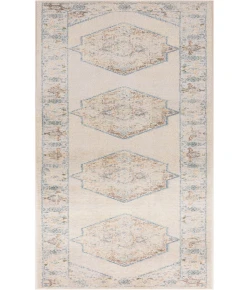 Nourison Home Astra Machine Washable ASW13 Ivory Blue 2 ft. 2 in. X 8 ft. Area Rug