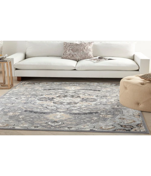 Nourison Elation Grey ETN09 6 ft. X 9 ft. Rectangle Rug