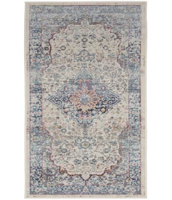 Nourison Home Vintage Kashan VKA07 Ivory Blue 2 ft. X 4 ft. Area Rug