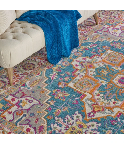 Nourison Passion Area Rug PSN20-Teal Multicolor